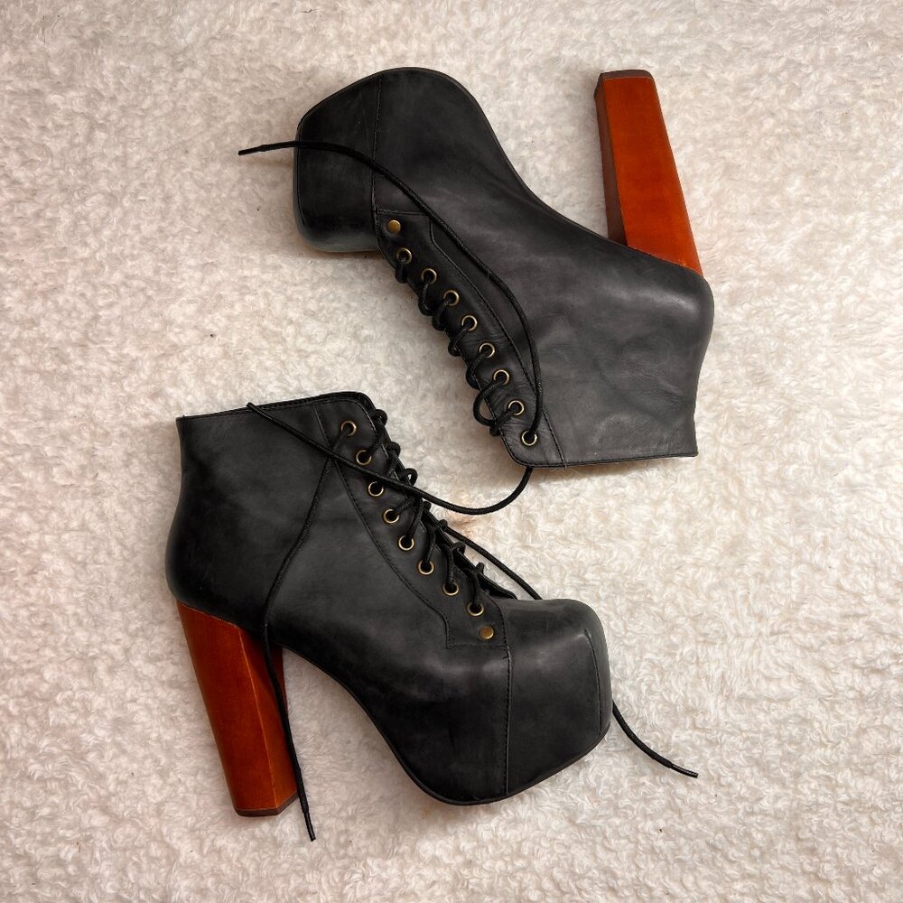 Jeffery Campbell Leather Black